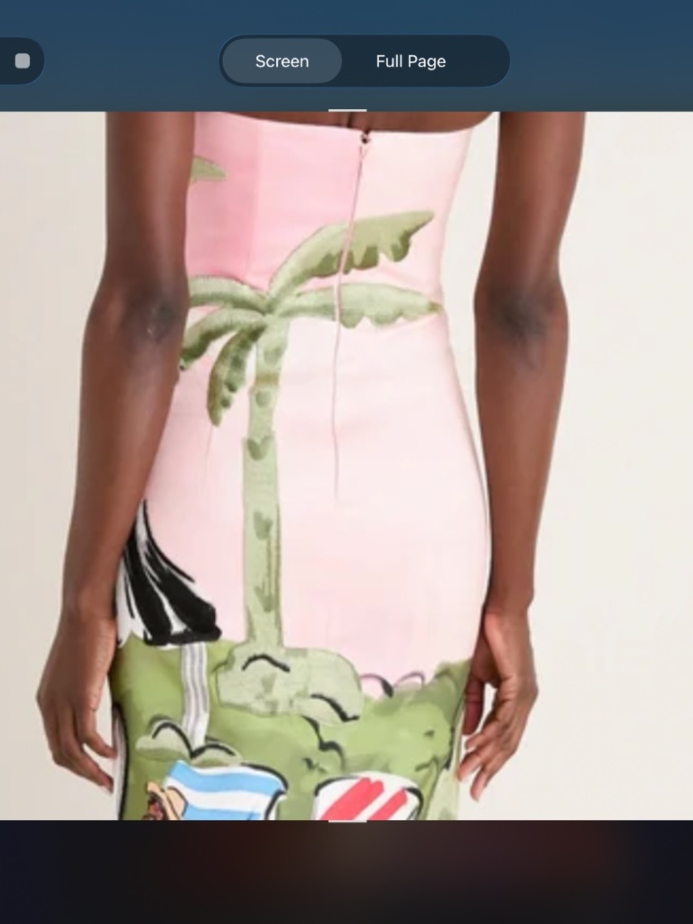 Leo Lin Riviera Print Ava Bustier Dress, Size 6 - Picture 9 of 9